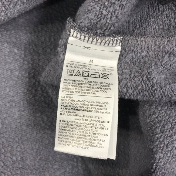 Old Navy Sweatshirt Women's Medium Gray Black Camo Pullover Crew Long Sleeve Gym - Picture 4 of 14